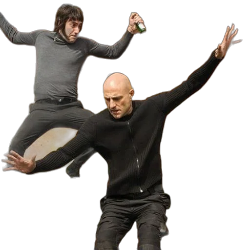 jacket, shoes, creature, staff transparent PNG cut-out