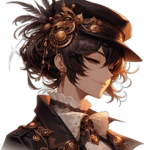 hat, crown, staff, face transparent PNG cut-out