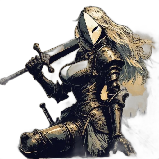 sword, weapon, mask, fantasy art transparent PNG cut-out