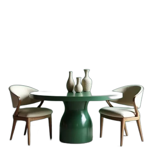 furniture, 3d render, green, earth tones transparent PNG cut-out