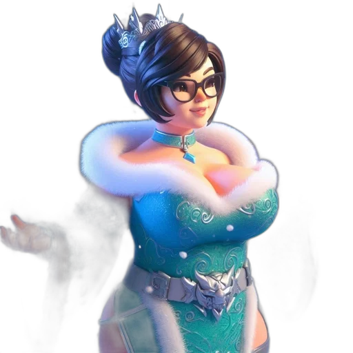 dress, staff, crown, weapon transparent PNG cut-out
