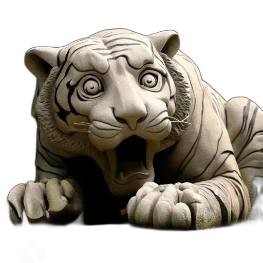 animal, creature, face, 3d render transparent PNG cut-out