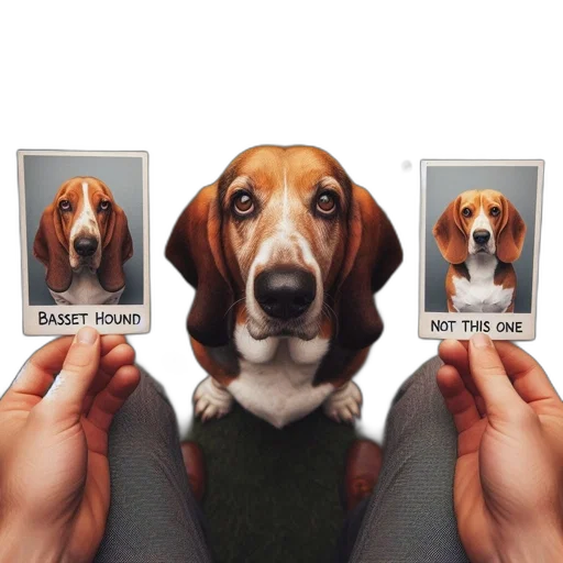 animal, photorealistic, basset, hound transparent PNG cut-out