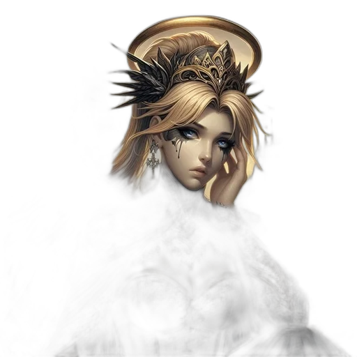 crown, mask, face, fantasy art transparent PNG cut-out