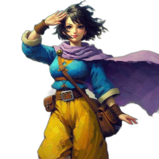 staff, jacket, weapon, fantasy art transparent PNG cut-out