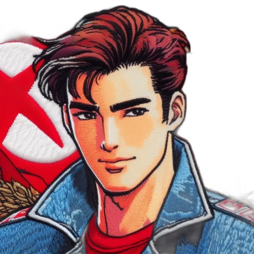 jacket, weapon, comic book art, anime transparent PNG cut-out