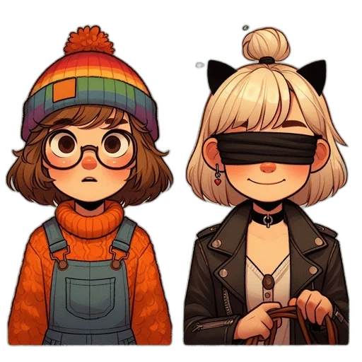 hat, mask, jacket, pixel art transparent PNG cut-out