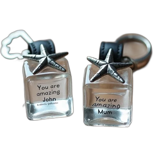 bottle, jewelry, two, clear transparent PNG cut-out