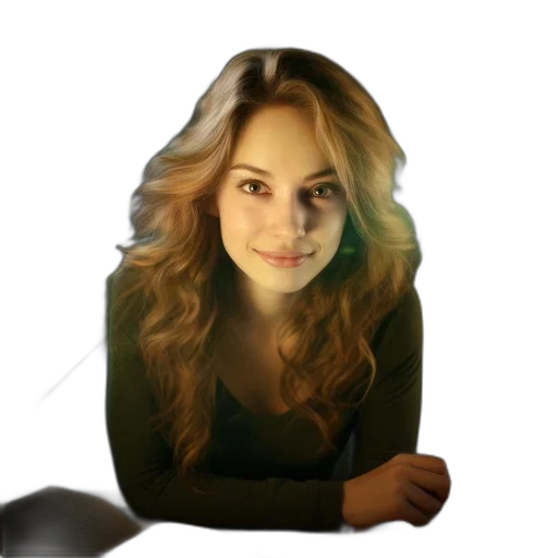 face, hair, staff, creature transparent PNG cut-out