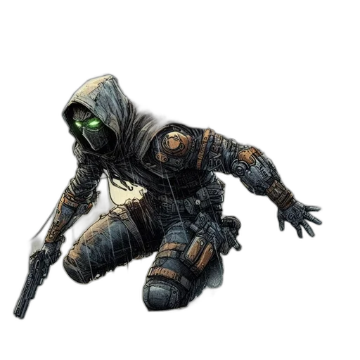 weapon, creature, robot, mask transparent PNG cut-out