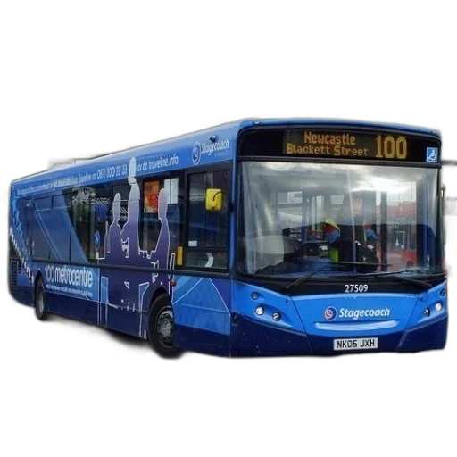 3d render, photorealistic, blue, bus transparent PNG cut-out