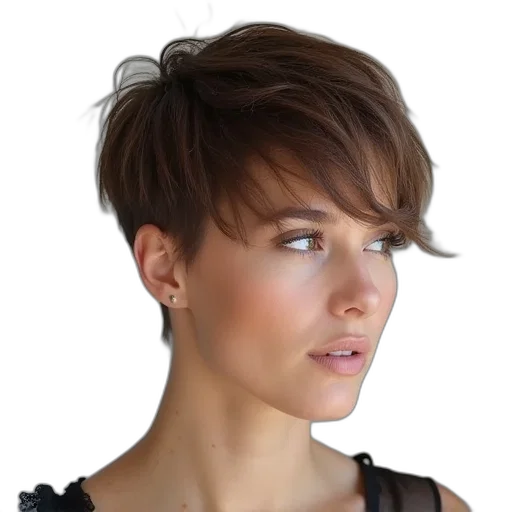 hair, face, staff, jewelry transparent PNG cut-out