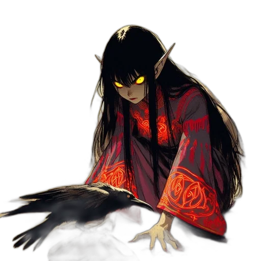 dragon, mask, creature, staff transparent PNG cut-out
