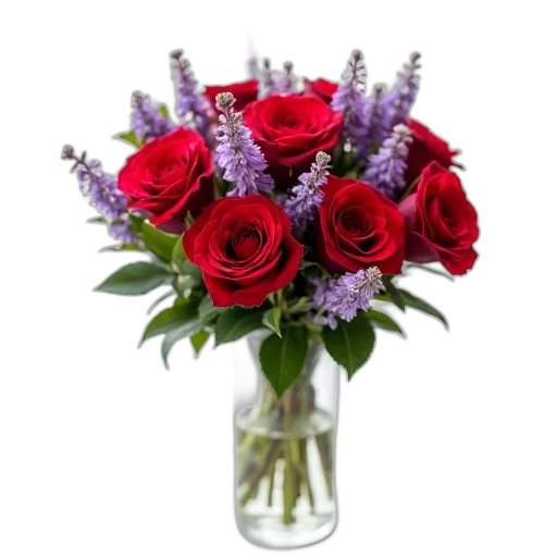 flower, photorealistic, 3d render, red transparent PNG cut-out