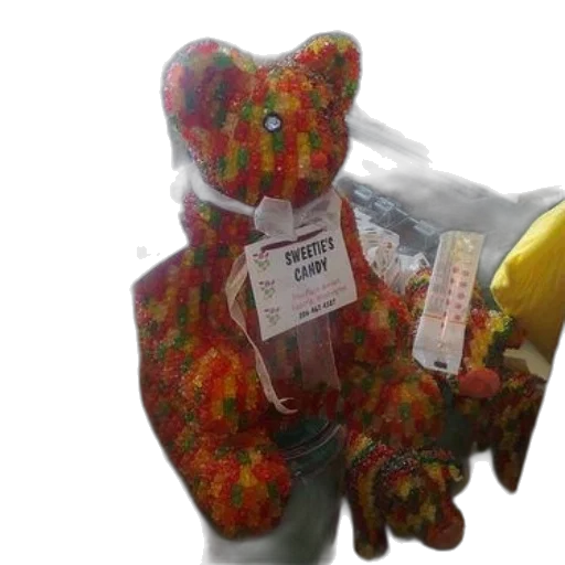 teddy, bear, made, gummy transparent PNG cut-out