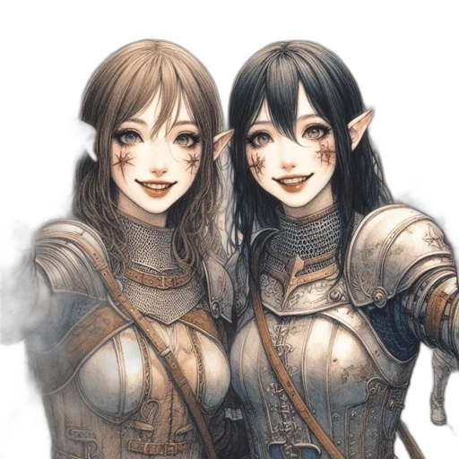 fantasy art, concept art, watercolor, anime transparent PNG cut-out