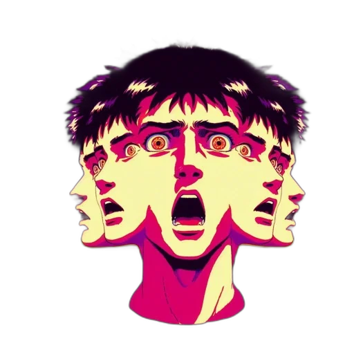 face, mask, creature, anime transparent PNG cut-out