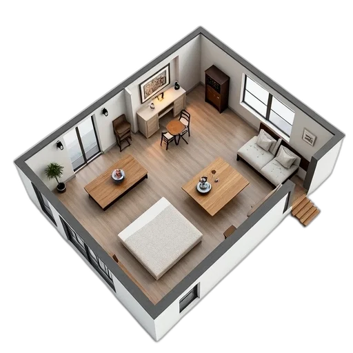 furniture, 3d render, photorealistic, concept art transparent PNG cut-out