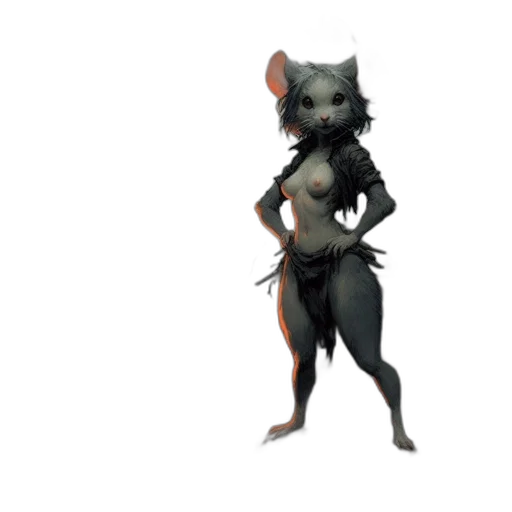 animal, creature, concept art, 3d render transparent PNG cut-out