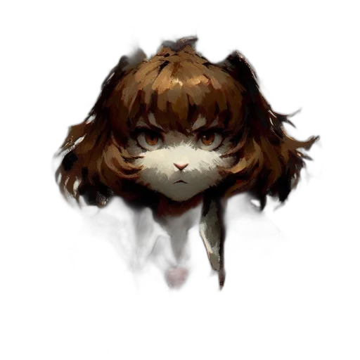 face, mask, hair, creature transparent PNG cut-out