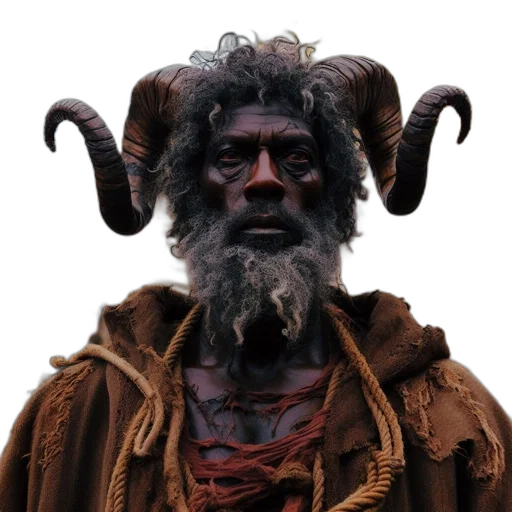 staff, mask, face, creature transparent PNG cut-out