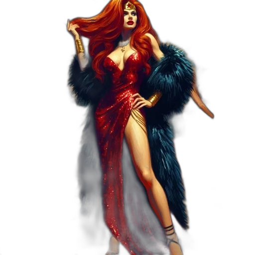 dress, fantasy art, concept art, comic book art transparent PNG cut-out
