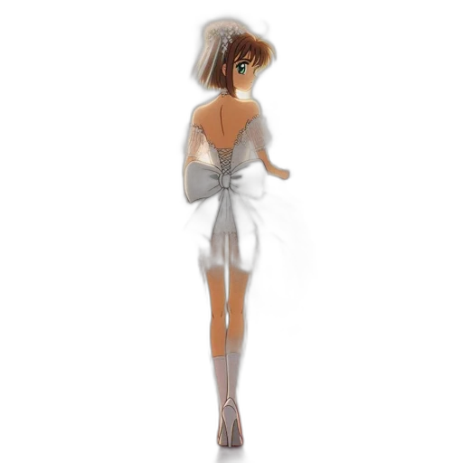 dress, hair, umbrella, robot transparent PNG cut-out