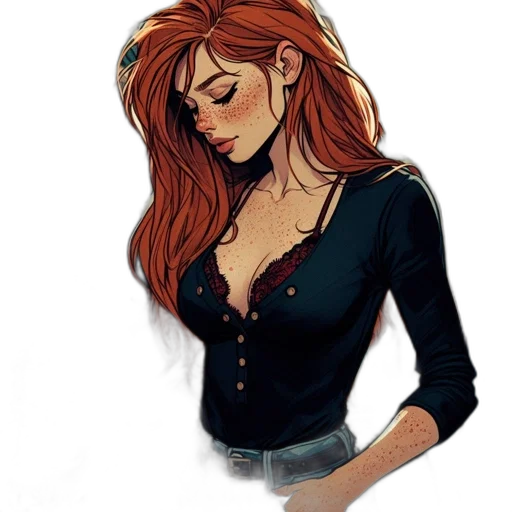 dress, jacket, jewelry, comic book art transparent PNG cut-out
