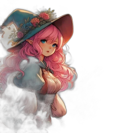 hat, dress, crown, staff transparent PNG cut-out