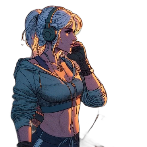 jacket, cyberpunk, concept art, comic book art transparent PNG cut-out