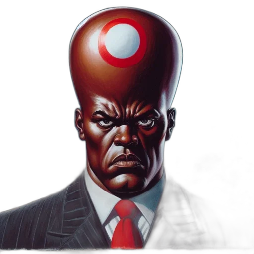 face, staff, hat, comic book art transparent PNG cut-out