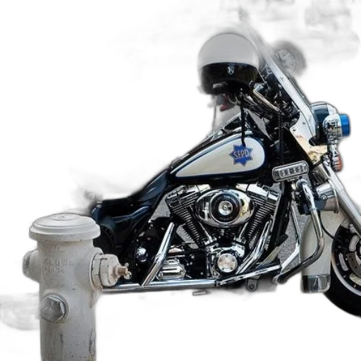 robot, photorealistic, 3d render, police transparent PNG cut-out