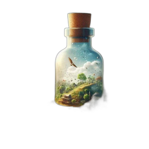 bottle, dress, dragon, food transparent PNG cut-out