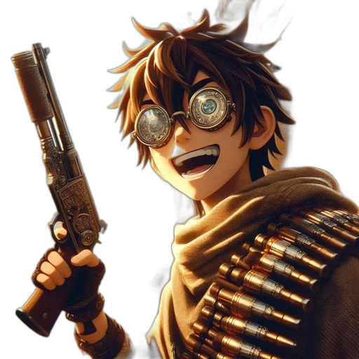 weapon, face, staff, animal transparent PNG cut-out