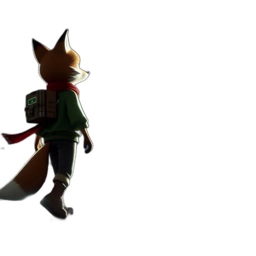 jacket, staff, animal, creature transparent PNG cut-out