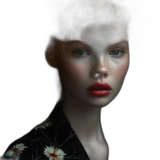 face, hair, mask, dress transparent PNG cut-out