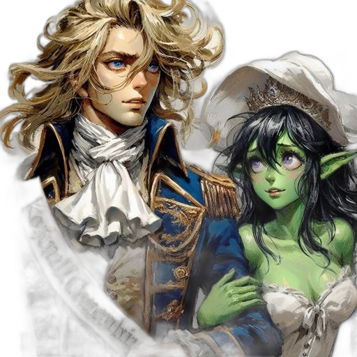 fantasy art, concept art, comic book art, watercolor transparent PNG cut-out
