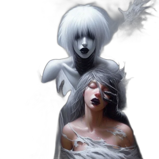 hair, mask, face, creature transparent PNG cut-out