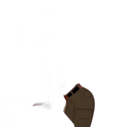 weapon, umbrella, staff, jacket transparent PNG cut-out