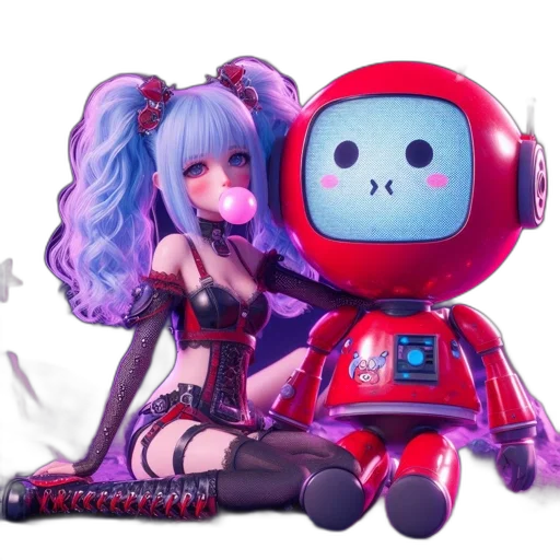 robot, weapon, cyberpunk, anime transparent PNG cut-out