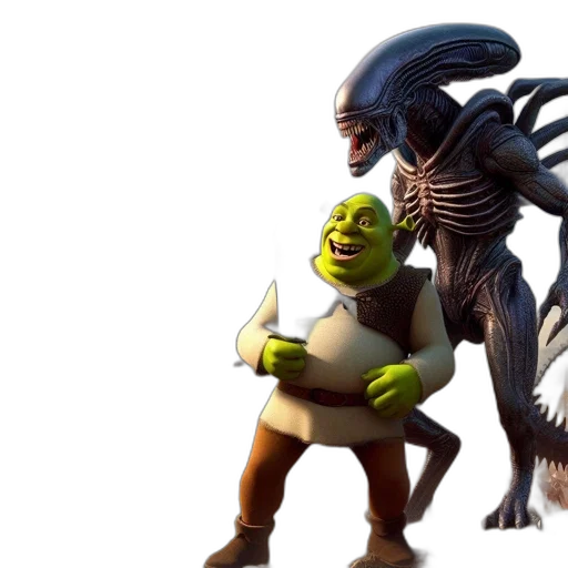 creature, concept art, 3d render, outer space transparent PNG cut-out
