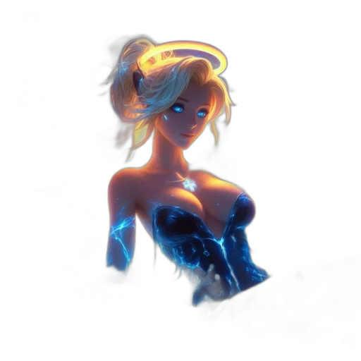dress, robot, weapon, staff transparent PNG cut-out