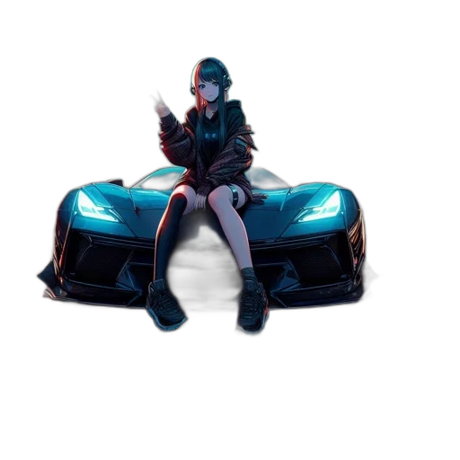 car, jacket, robot, weapon transparent PNG cut-out