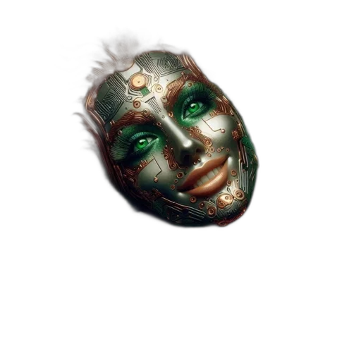 mask, face, creature, crown transparent PNG cut-out