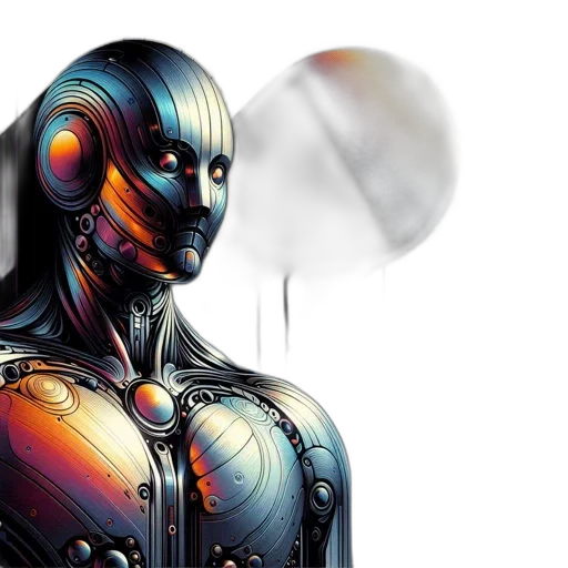 robot, cyberpunk, concept art, comic book art transparent PNG cut-out