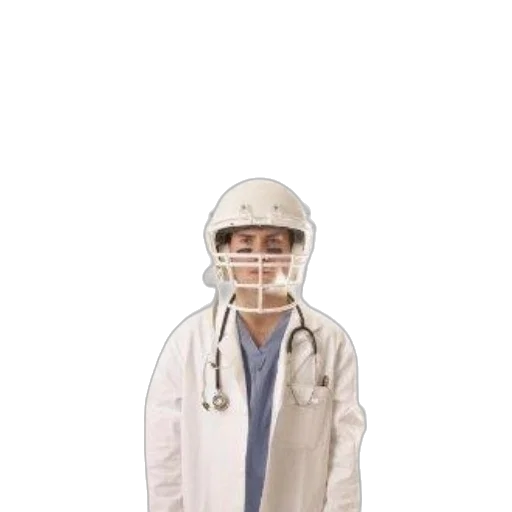 staff, jacket, mask, hat transparent PNG cut-out
