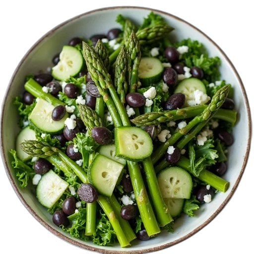 food, asparagus, salad, filled transparent PNG cut-out