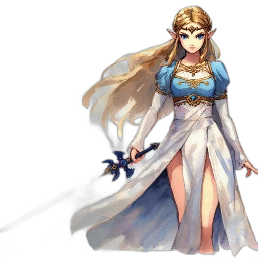 dress, sword, staff, weapon transparent PNG cut-out