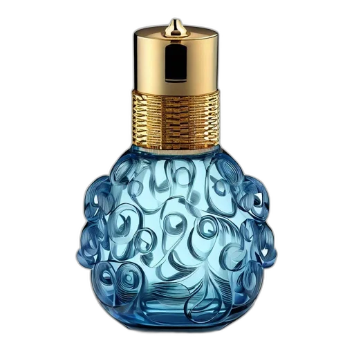 bottle, jewelry, crown, photorealistic transparent PNG cut-out