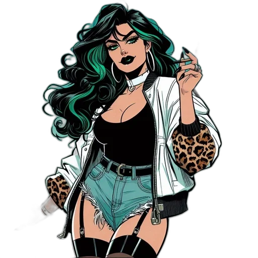 comic book art, cartoon, concept art, cyberpunk transparent PNG cut-out